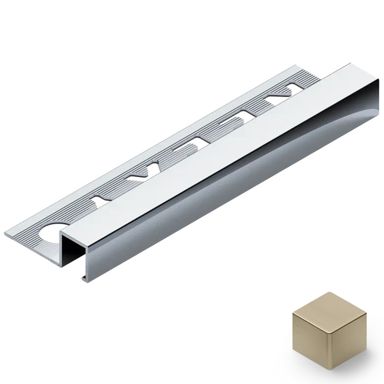 Профиль внешний P алюминий 10x12 мм Neexy PV32-08 (шампань матовая), 2.7 м.