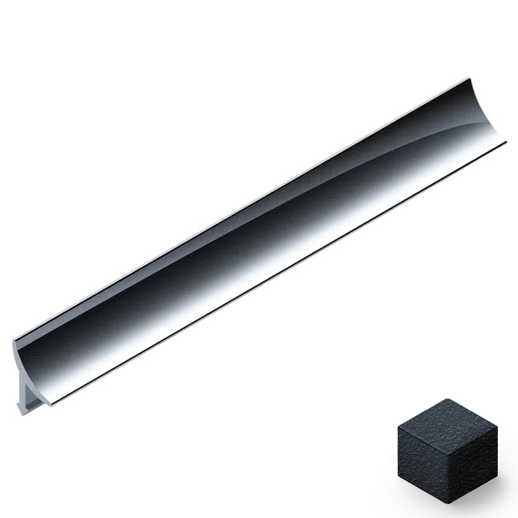 Профиль внутренний универсальный алюминий 12 мм Neexy PV30-42 (муар черный), 2.7 м.