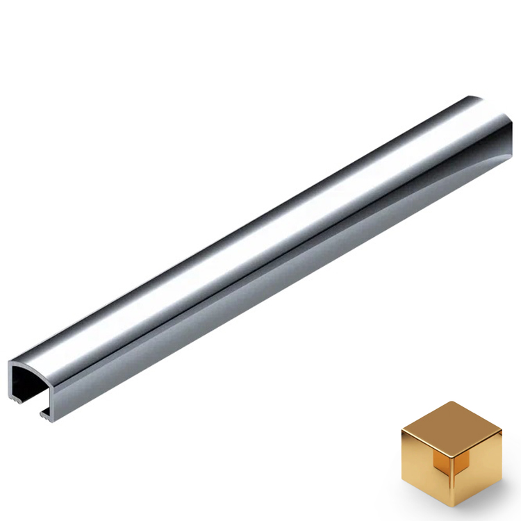 Профиль вставка алюминий 10х8.2 мм Neexy PV104-05 (золото блестящее), 2.7 м.