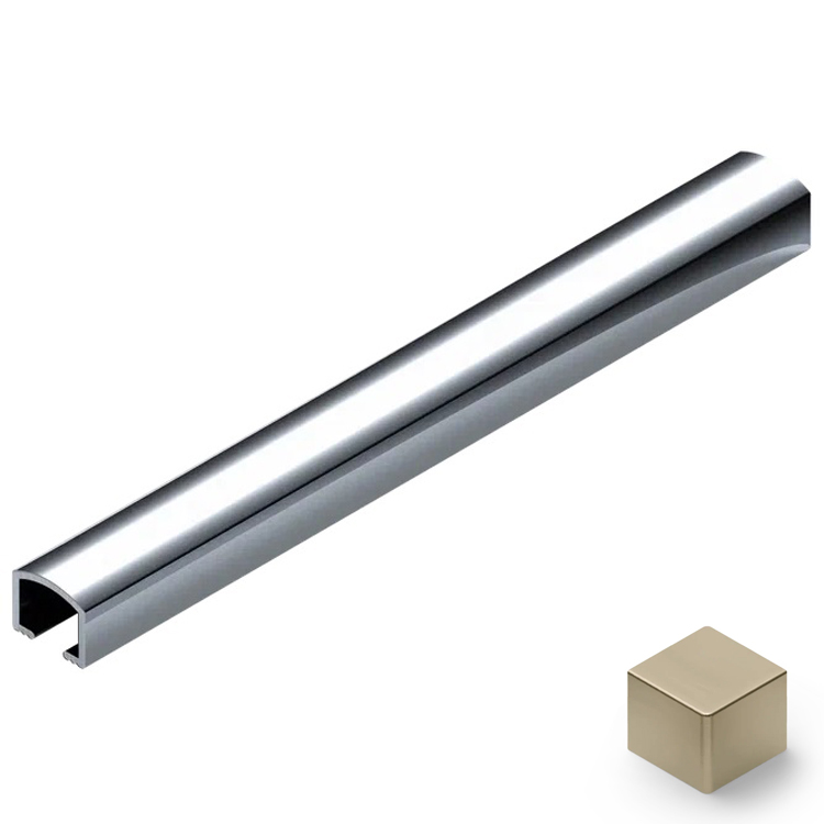 Профиль вставка алюминий 10х8.2 мм Neexy PV104-08 (шампань матовая), 2.7 м.