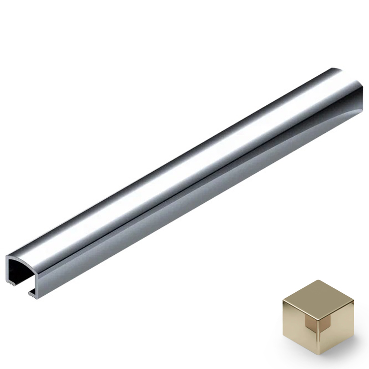 Профиль вставка алюминий 10х8.2 мм Neexy PV104-09 (шампань блестящая), 2.7 м.