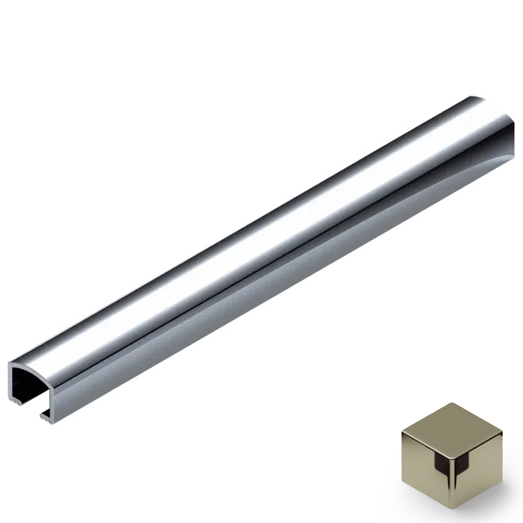 Профиль вставка алюминий 10х8.2 мм Neexy PV104-17 (титан блестящий), 2.7 м.