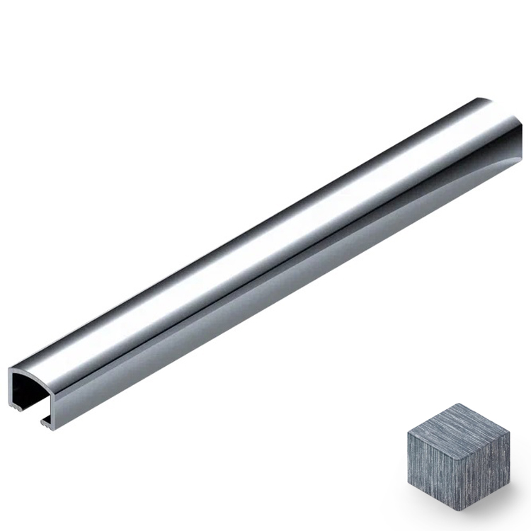 Профиль вставка алюминий 10х8.2 мм Neexy PV104-45 (серебро блестящее браш), 2.7 м.