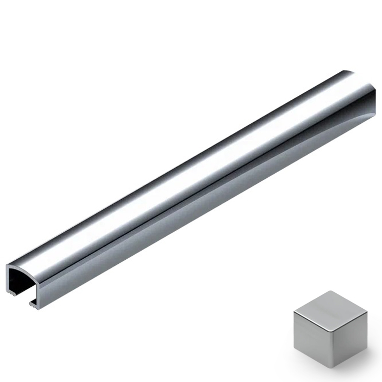 Профиль вставка алюминий 10х8.2 мм Neexy PV104-02 (серебро матовое), 2.7 м.