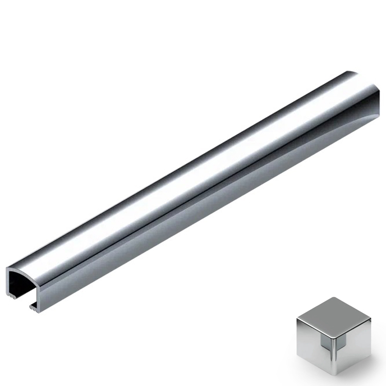 Профиль вставка алюминий 10х8.2 мм Neexy PV104-03 (серебро блестящее), 2.7 м.