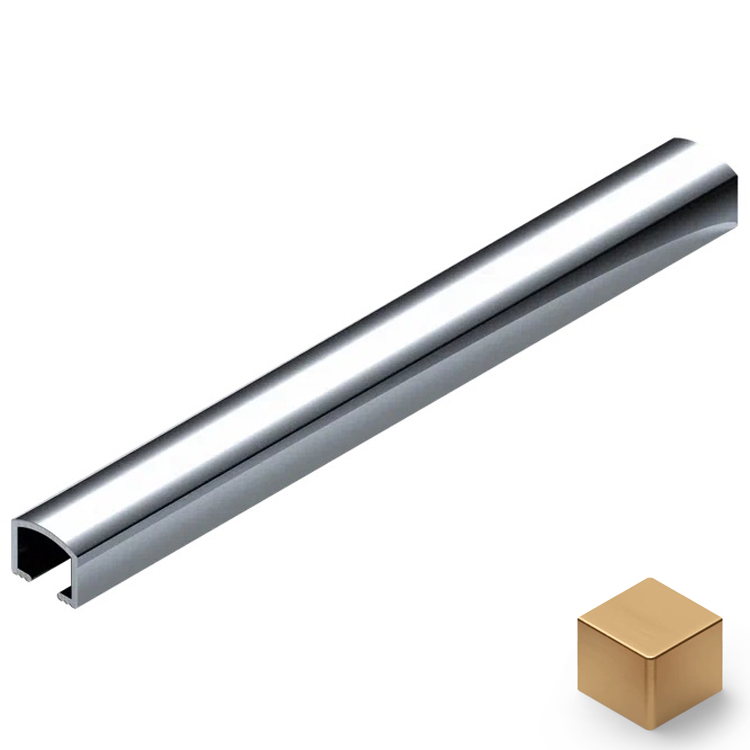 Профиль вставка алюминий 10х8.2 мм Neexy PV104-04 (золото матовое), 2.7 м.