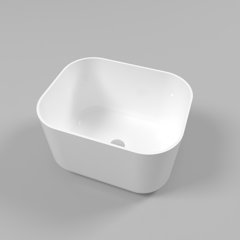 Раковина накладная 50x40x30см, Whitecross Lazurit 0713.050040.100 (белый), иск. камень