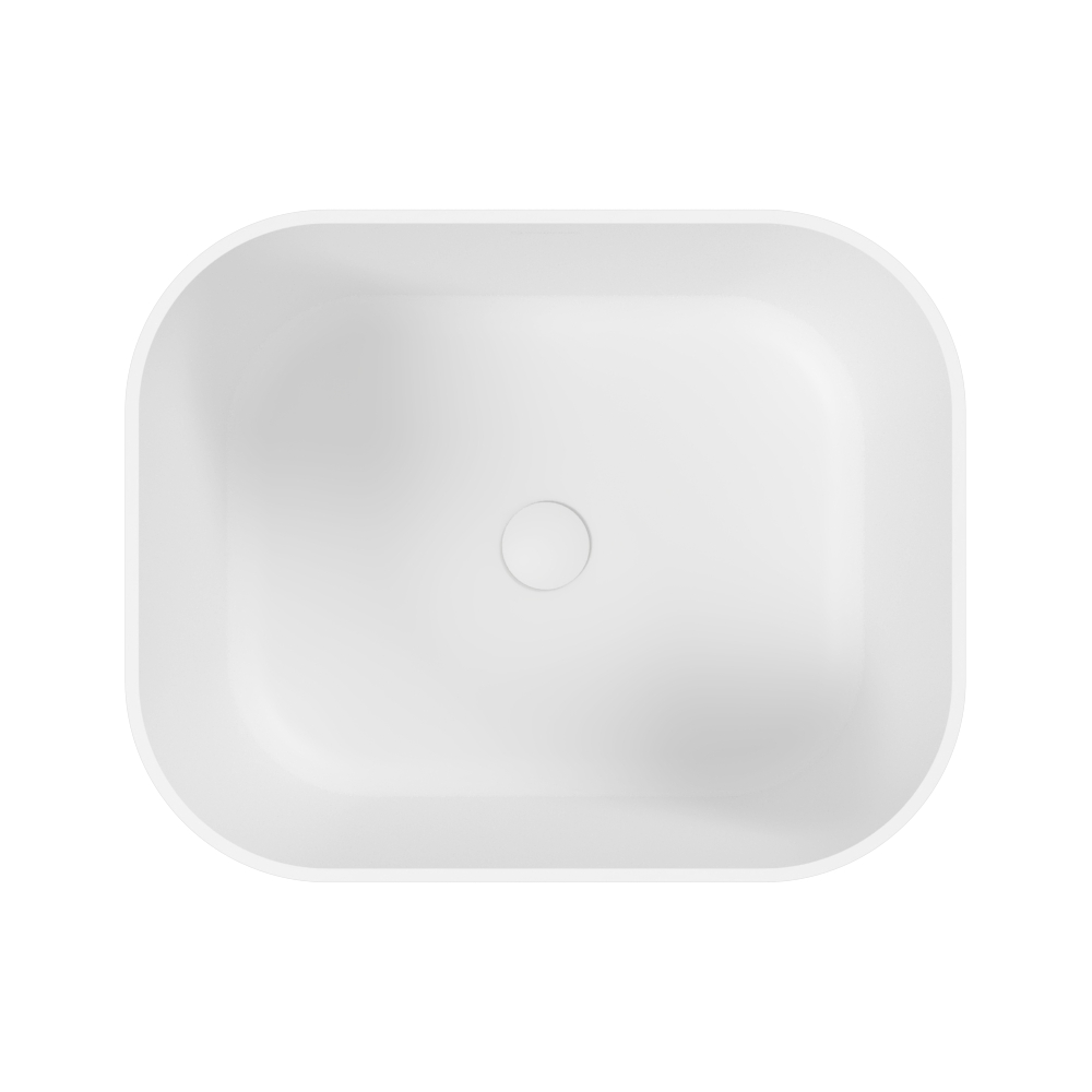 Раковина накладная 50x40x30см, Whitecross Lazurit 0713.050040.200S (белый матовый), иск. камень