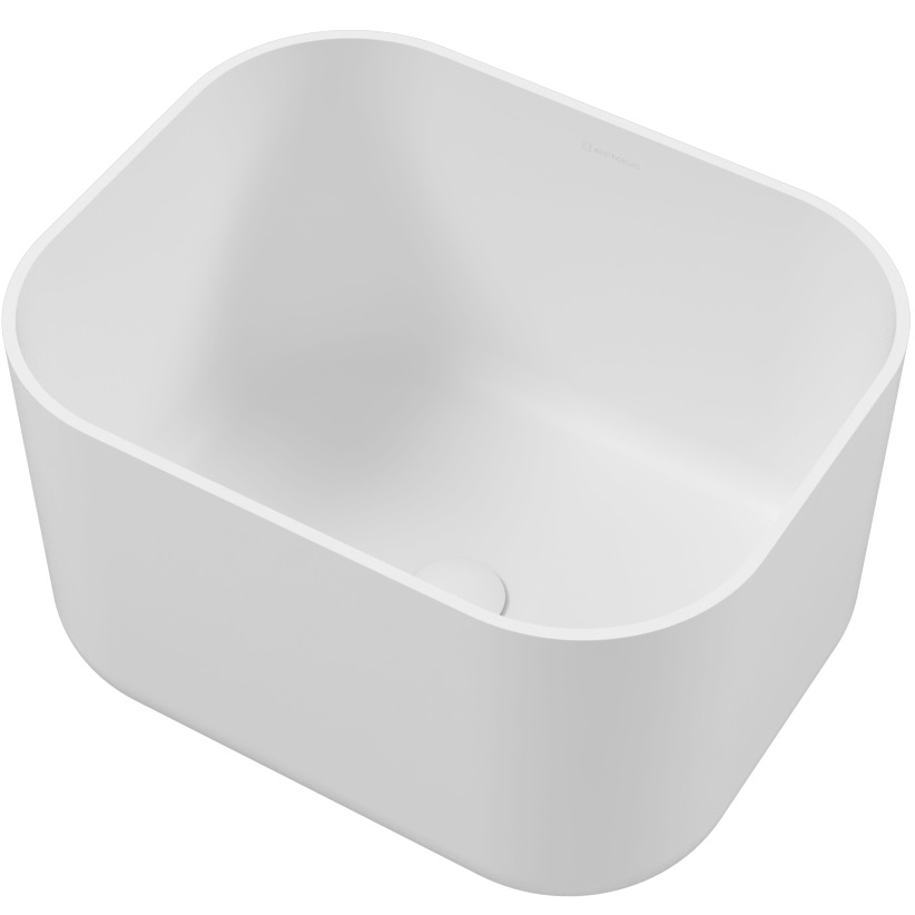 Раковина накладная 50x40x30см, Whitecross Lazurit 0713.050040.200S (белый матовый), иск. камень