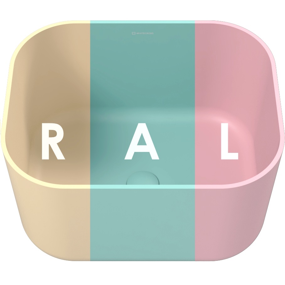 Раковина накладная 50x40x30см, Whitecross Lazurit 0713.050040.2XXXX (цвет из палитры RAL матовый), иск. камень