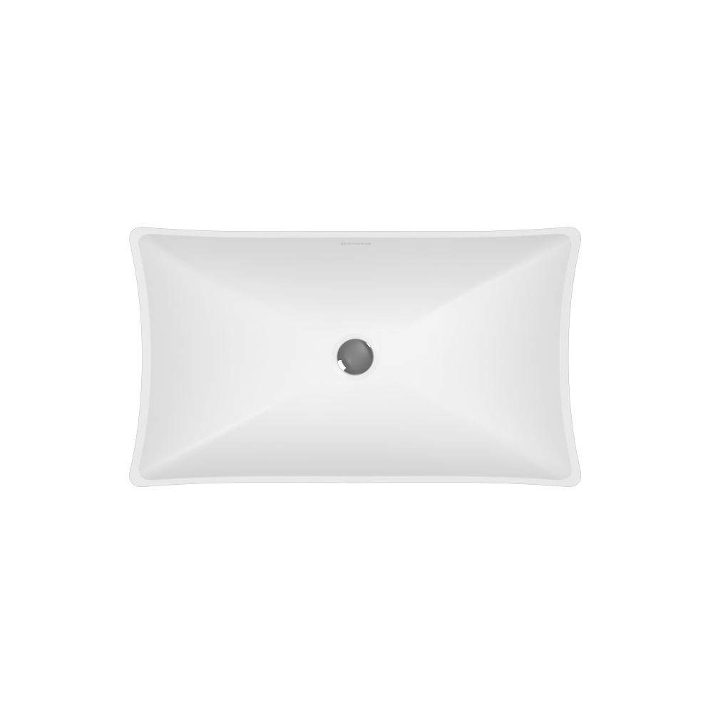 Раковина накладная 60x34.5x15см, Whitecross Coral 0739.060034.200 (белый матовый), иск. камень