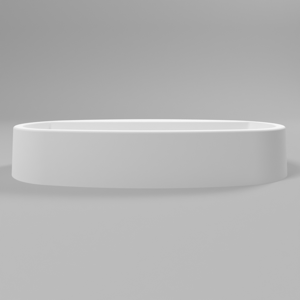 Раковина накладная 65x37x11см, Whitecross Obsidian 0736.065037.200 (белый матовый), иск. камень