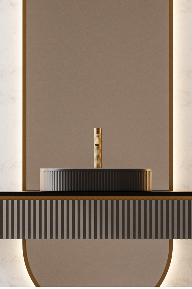 Раковина накладная Abber Bequem AC2116MB 57,5х36х12 (черный матовый)