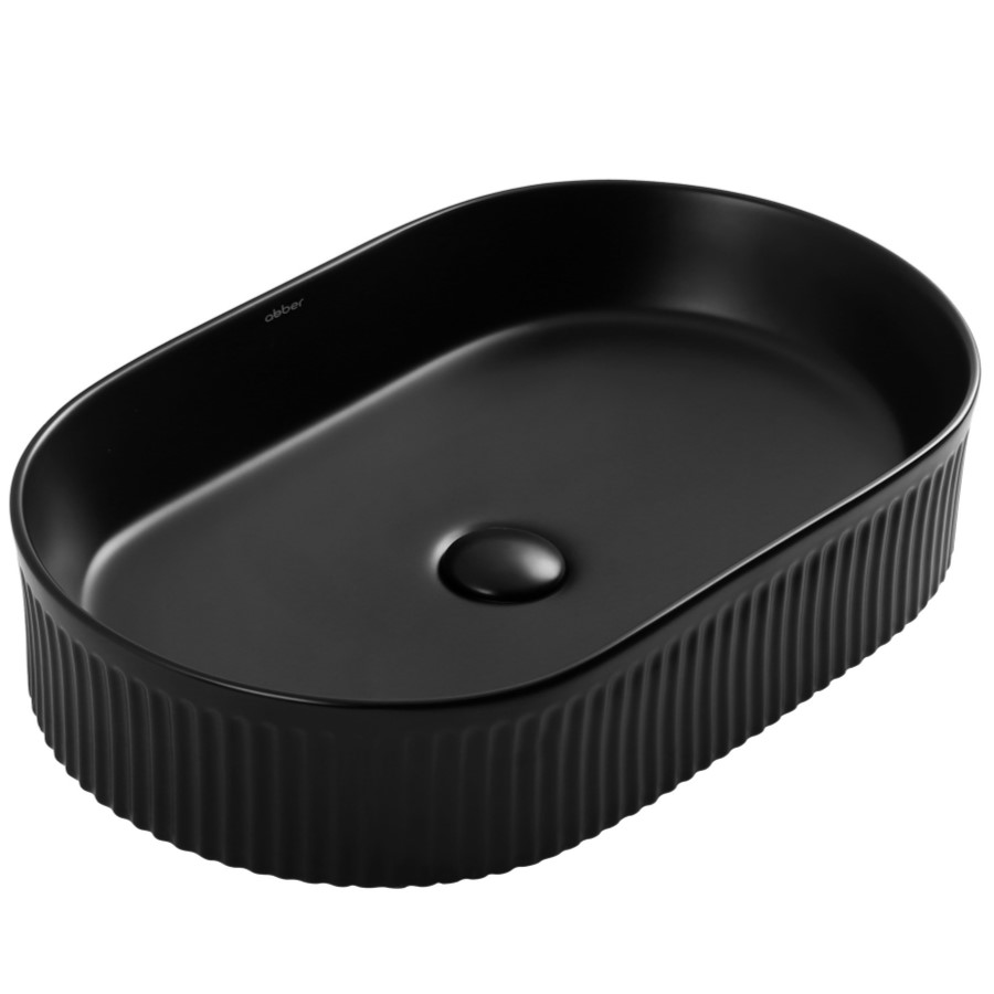 Раковина накладная Abber Bequem AC2116MB 57,5х36х12 (черный матовый)