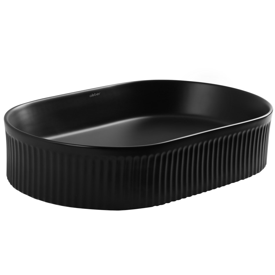 Раковина накладная Abber Bequem AC2116MB 57,5х36х12 (черный матовый)