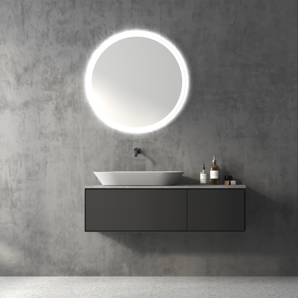 Раковина накладная Abber Bequem AC2120 72x33x13 (белый), с донным клапаном