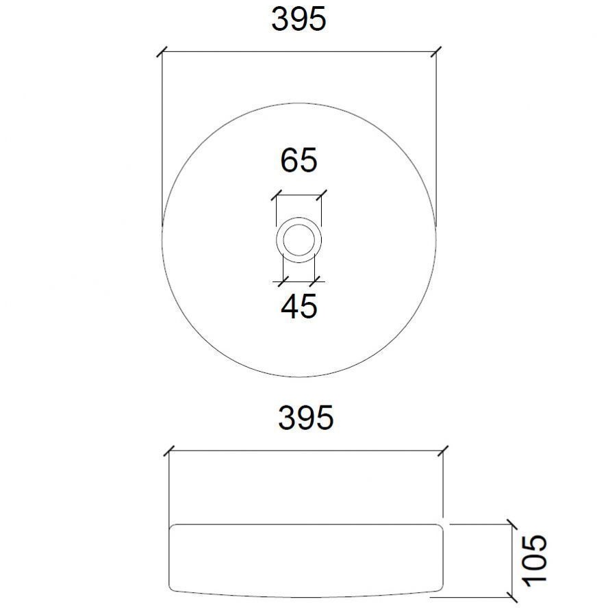 Раковина накладная Abber Glas AK2301Y 39,5x39,5x10,5 (желтый)