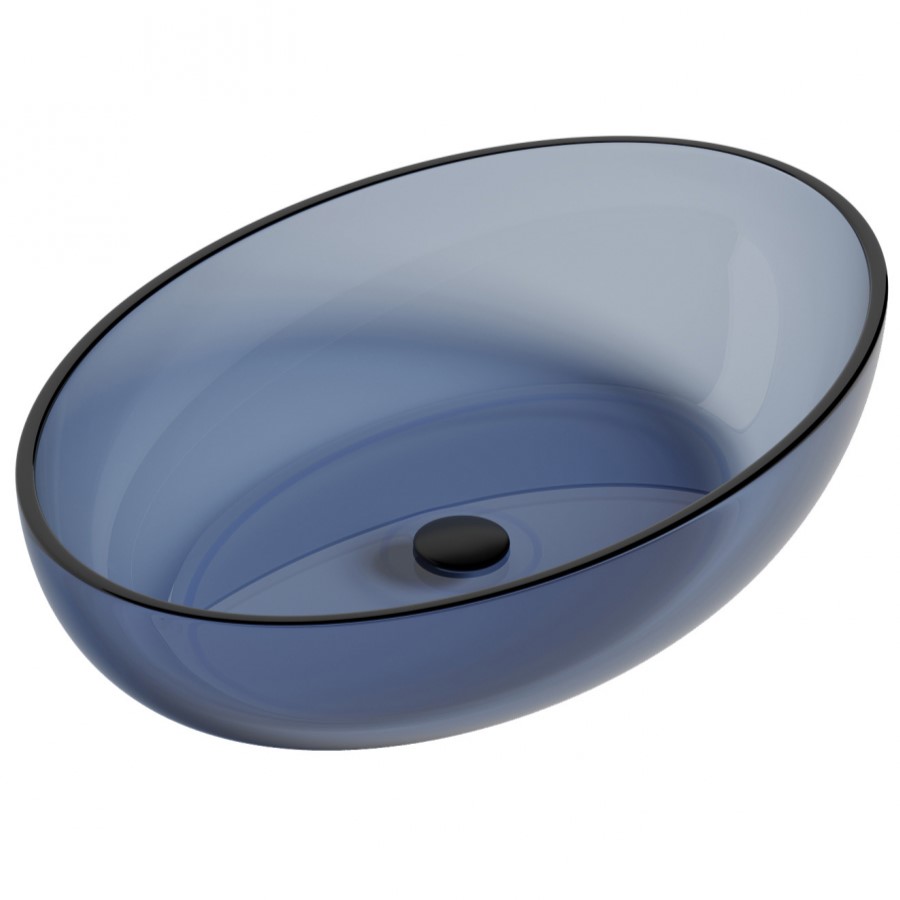 Раковина накладная Abber Kristall  AT2801Saphir 60х40х13 (синий)