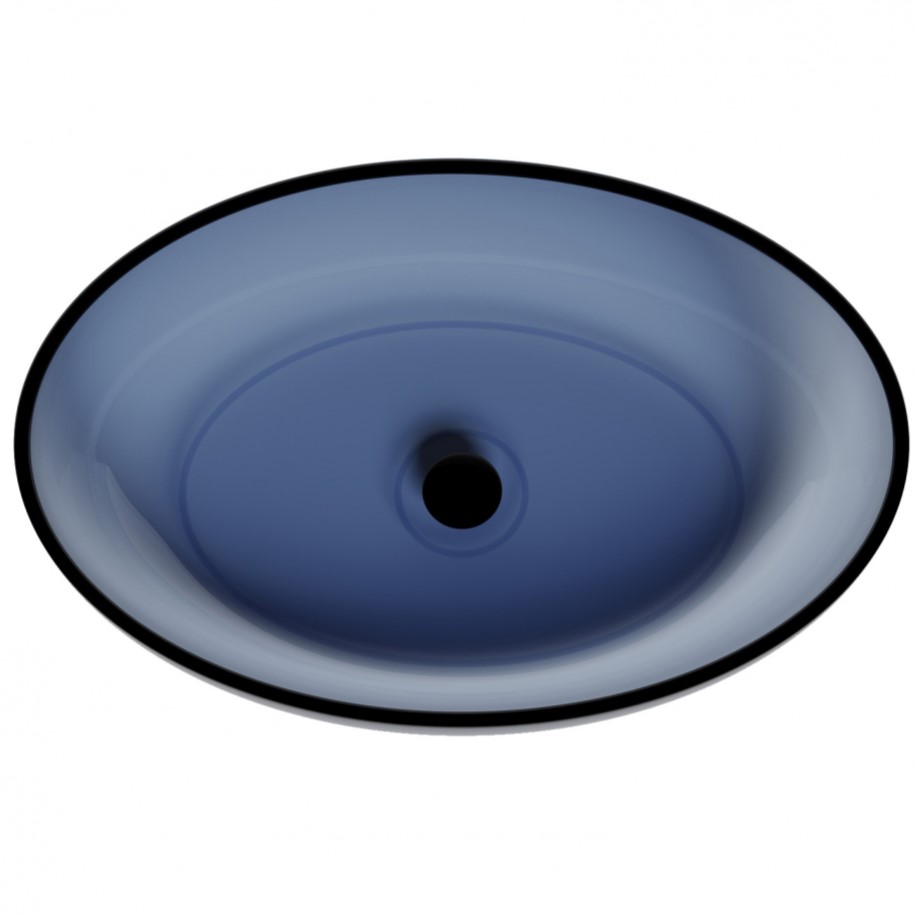 Раковина накладная Abber Kristall  AT2801Saphir 60х40х13 (синий)