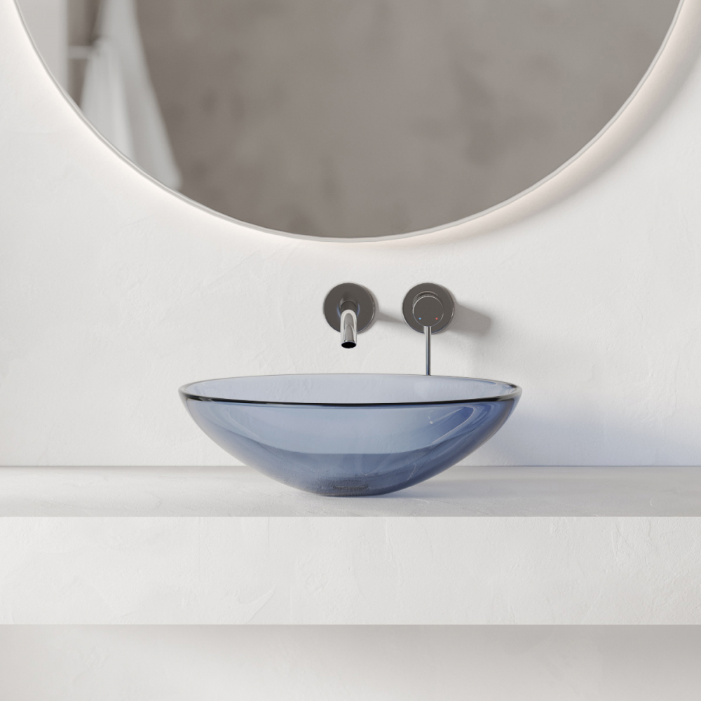 Раковина накладная Abber Kristall AT2802Saphir 50х35х15 (синий)