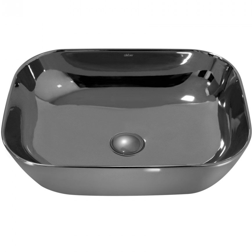Раковина накладная Abber Rechteck AC2200GS 46x32,5x13,5 (серебряный)