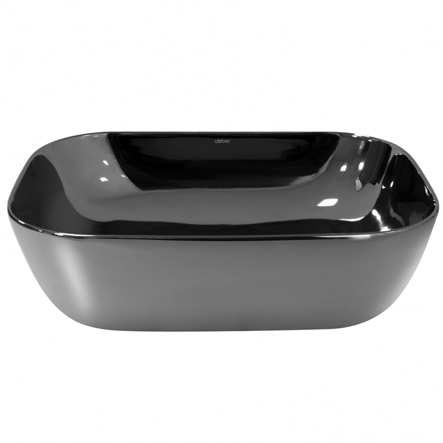 Раковина накладная Abber Rechteck AC2200GS 46x32,5x13,5 (серебряный)