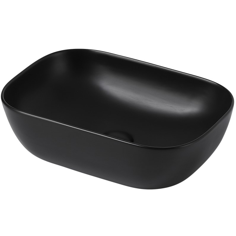 Раковина накладная Abber Rechteck AC2200MB 46x32,5x13,5 (черный матовый)