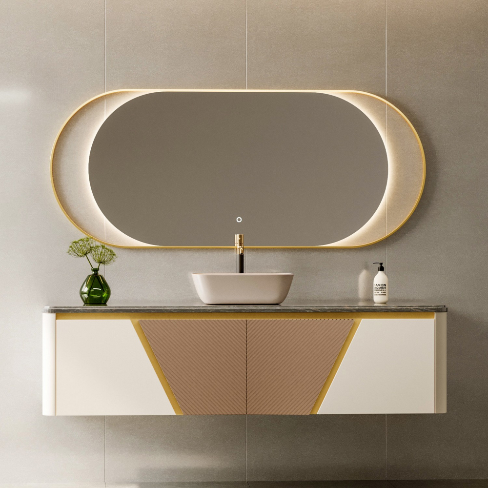 Раковина накладная Abber Rechteck AC2200MBE 46x32,5x13,5 (светло-бежевый матовый)