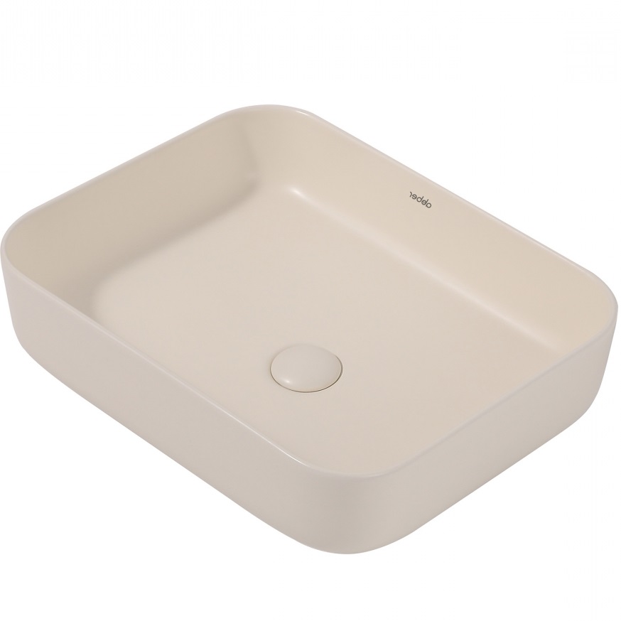 Раковина накладная Abber Rechteck AC2202MBE 50x39x14 (светло-бежевый матовый)