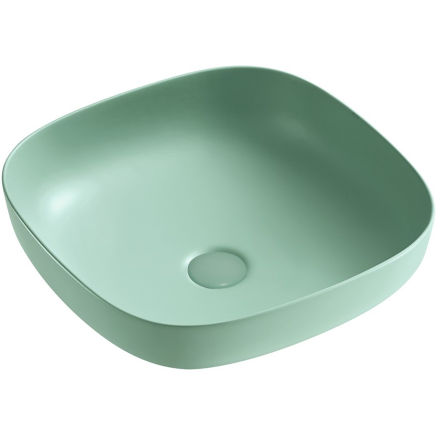 Раковина накладная Abber Rechteck AC2217MBG 42x42x14 (зеленый матовый)