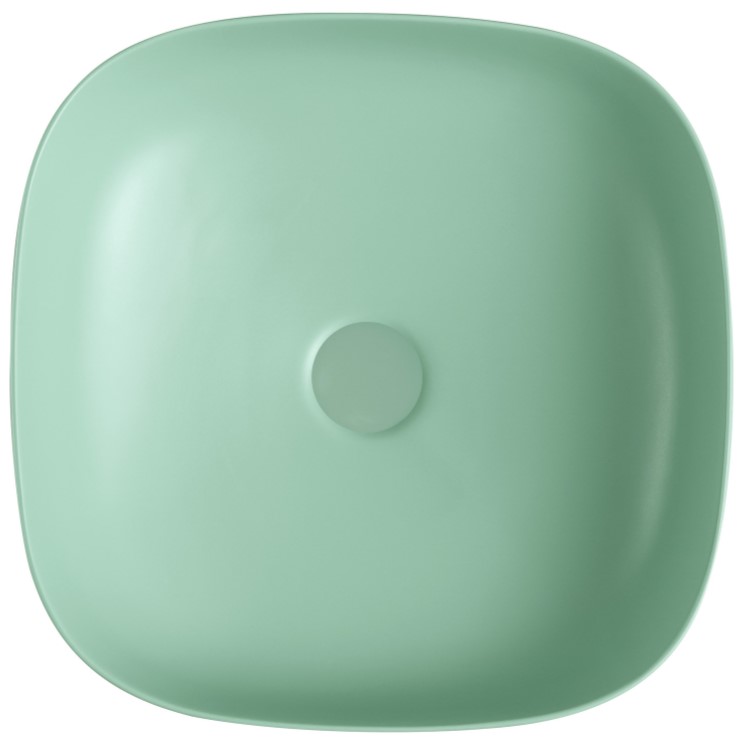 Раковина накладная Abber Rechteck AC2217MBG 42x42x14 (зеленый матовый)