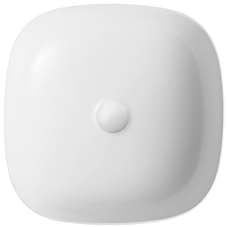 Раковина накладная Abber Rechteck AC2217MW 42x42x14 (белый матовый)