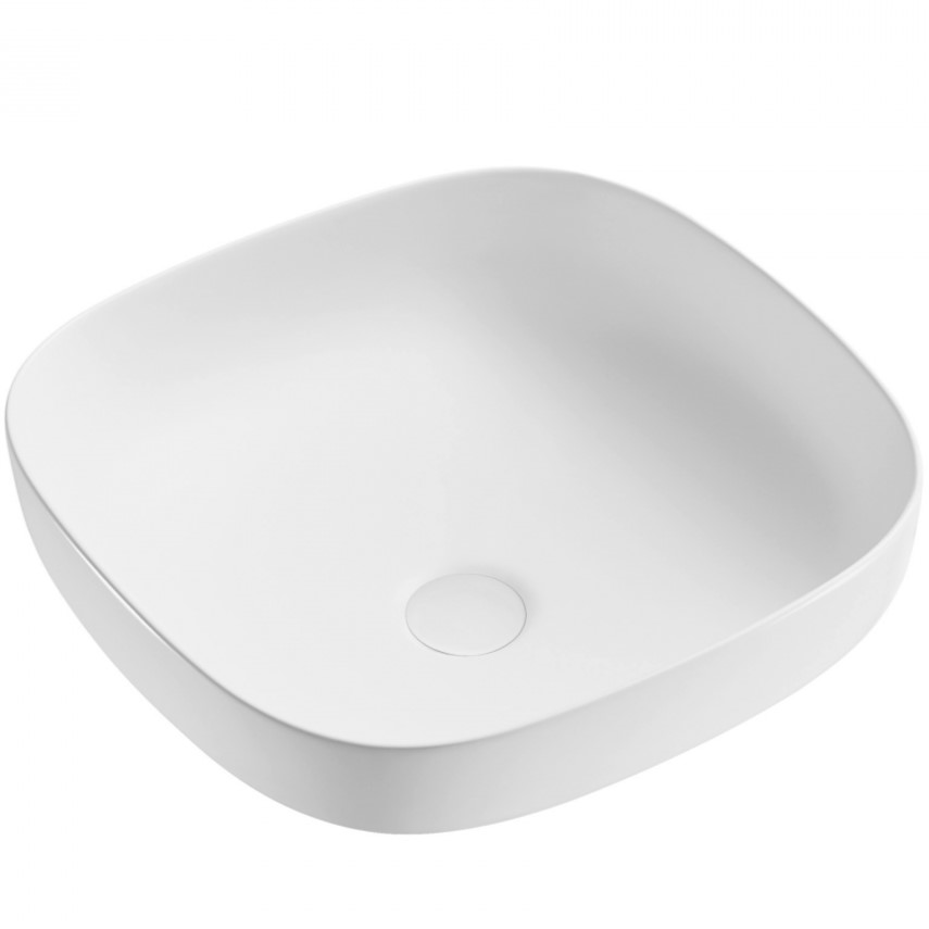 Раковина накладная Abber Rechteck AC2217MW 42x42x14 (белый матовый)