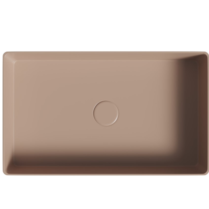 Раковина накладная Abber Rechteck AC2220MK 60х36х16 (хаки матовый), с донным клапаном