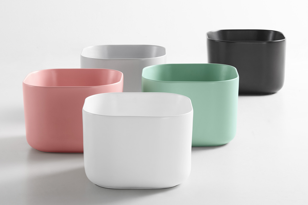 Раковина накладная Abber Rechteck AC2222MB 40.5х40.5х28.5 (черный матовый), с донным клапаном