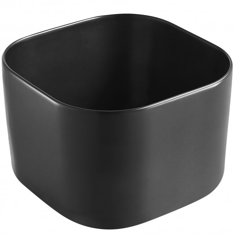 Раковина накладная Abber Rechteck AC2222MB 40.5х40.5х28.5 (черный матовый), с донным клапаном