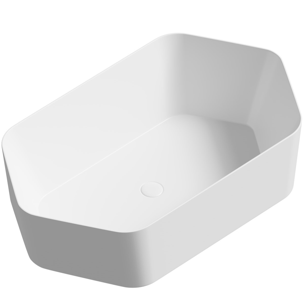 Раковина накладная Abber Rechteck AC2223 61х36х14.5 (белый), с донным клапаном