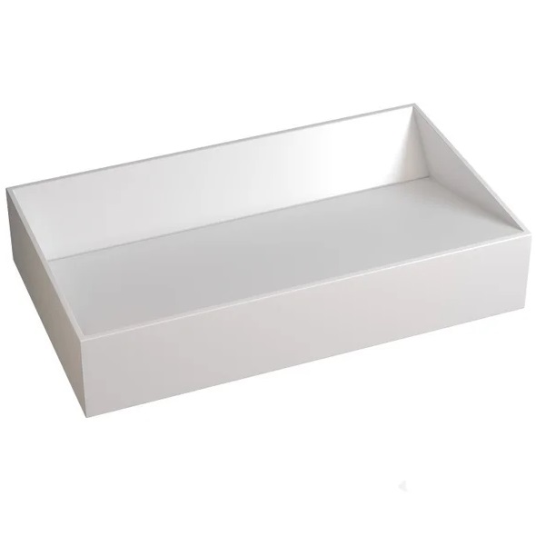 Раковина накладная Abber Stein AS2623 60x35x12 (белый матовый), искусственный камень