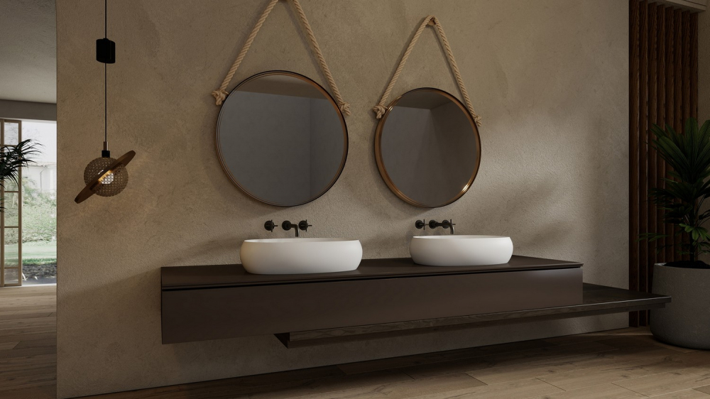 Раковина накладная Abber Stein AS2632 58x38x14 (белый матовый), искусственный камень