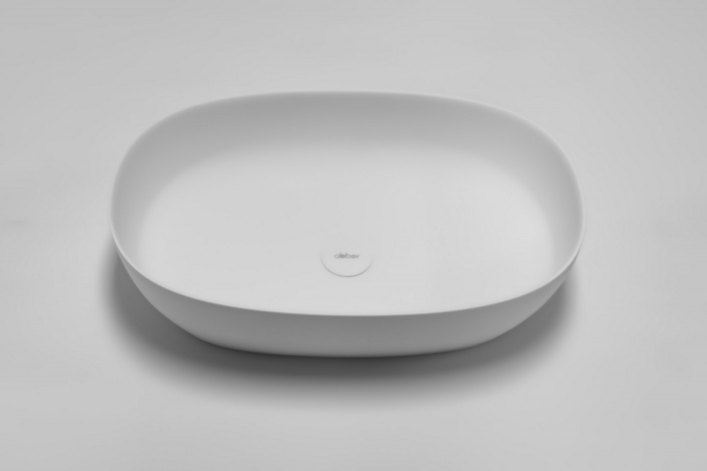 Раковина накладная Abber Stein AS2633 60x40x15 (белый матовый), искусственный камень