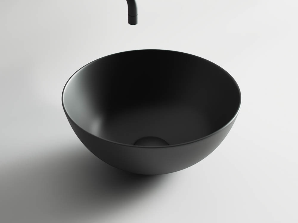 Раковина накладная Ceramica Nova Element CN6004 35.8x35.8 (черный матовый), без донного клапана