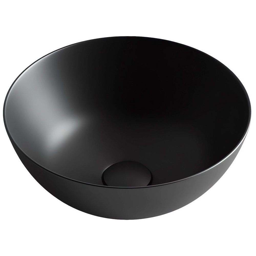 Раковина накладная Ceramica Nova Element CN6004 35.8x35.8 (черный матовый), без донного клапана