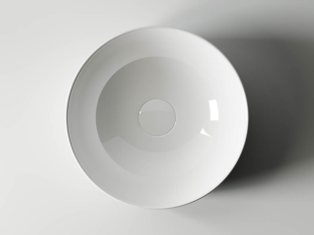 Раковина накладная Ceramica Nova Element CN6005 35.5x35.5 (белый глянцевый), без донного клапана