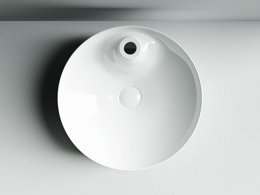 Раковина накладная Ceramica Nova Element CN6014 43.5x43.5 (белый), без донного клапана