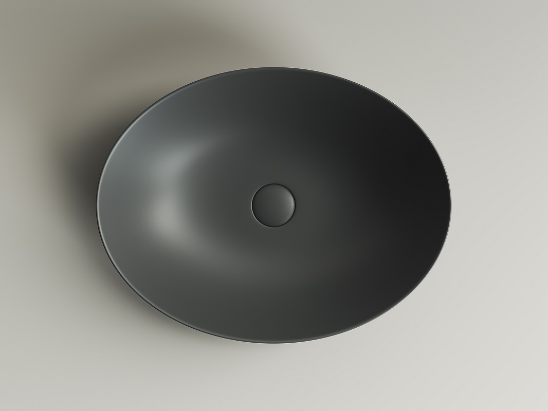 Раковина накладная Ceramica Nova Element CN6017MDH 52x39.5 (Темный Антрацит Матовый), без донного клапана