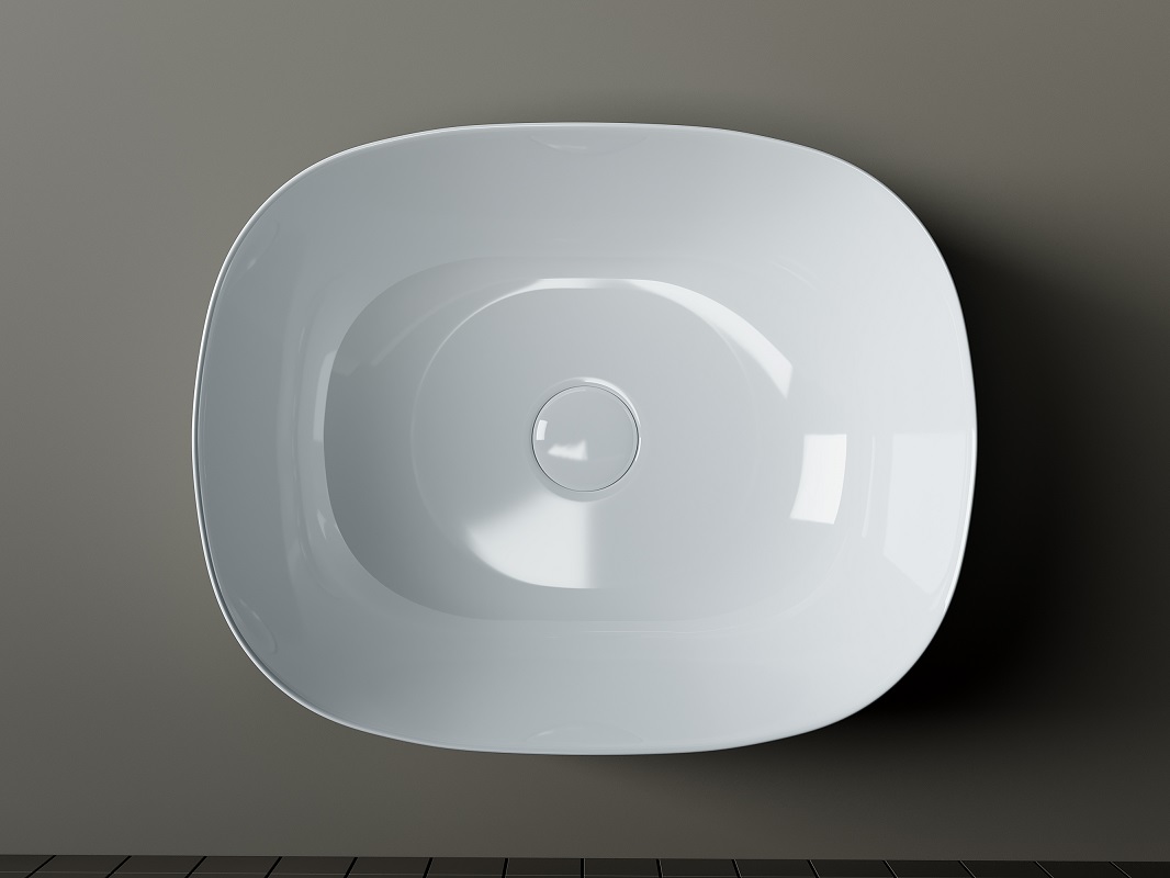 Раковина накладная Ceramica Nova Element CN6018 46x35 (белый), без донного клапана