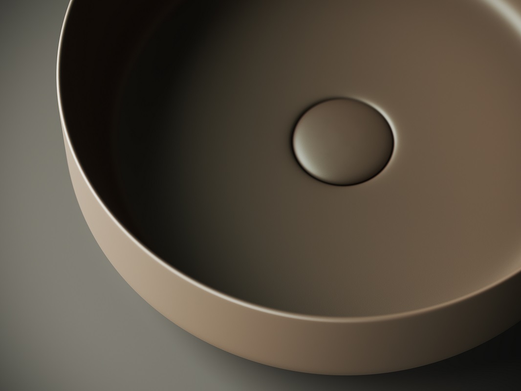 Раковина накладная Ceramica Nova Element CN6022MDB 39x39 (темно-коричневый), без донного клапана