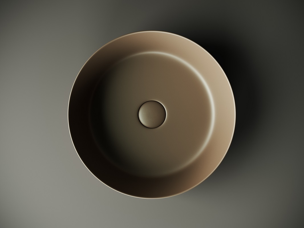 Раковина накладная Ceramica Nova Element CN6022MDB 39x39 (темно-коричневый), без донного клапана