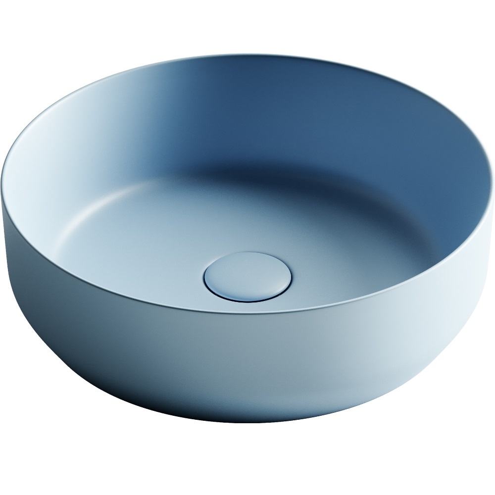 Раковина накладная Ceramica Nova Element CN6022ML 39x39 (голубой), без донного клапана