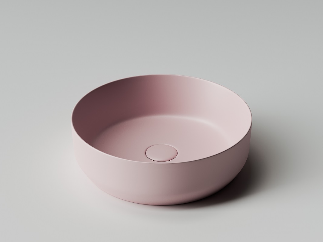 Раковина накладная Ceramica Nova Element CN6022MP 39x39 (розовый), без донного клапана